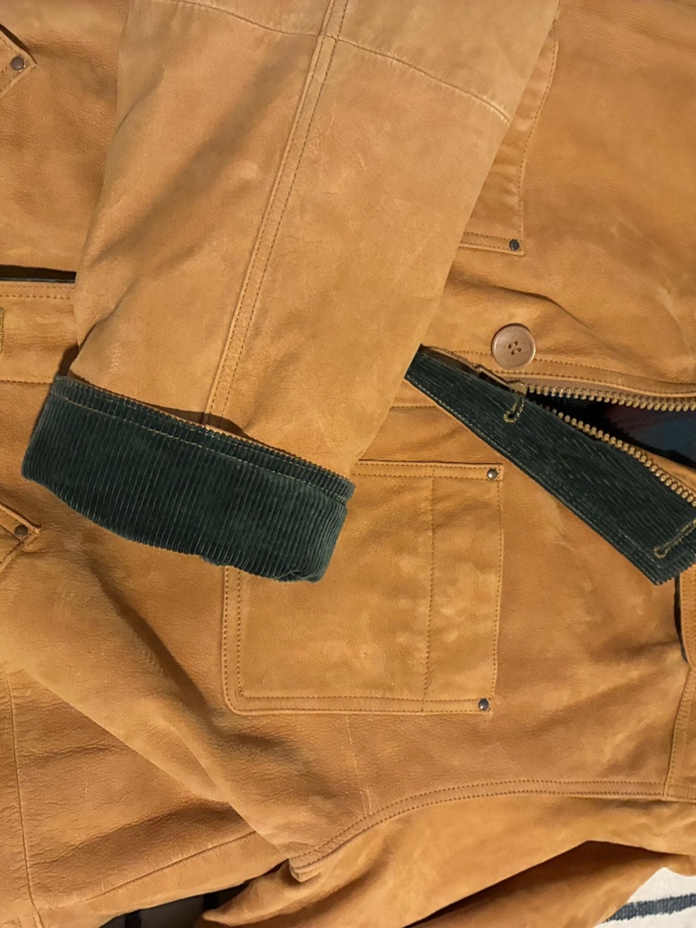 Vintage Rugged Fieldmaster tan suede field jacket